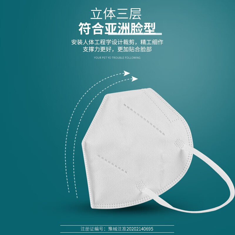 祝浩康 n95口罩医用口罩一次性使用医用防护口罩防病菌飞沫医用外科