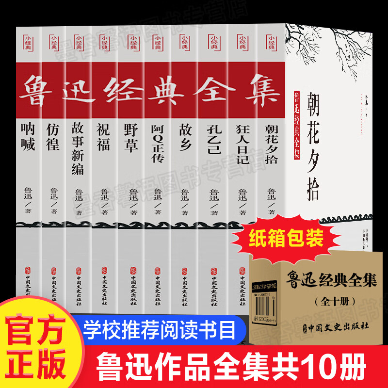 全10册】鲁迅全集 正版书籍 经典作品集原著朝花夕拾狂人日记故乡呐喊小说经典散文集六七年级必读课外书小学初中生人民文学出版社mxx