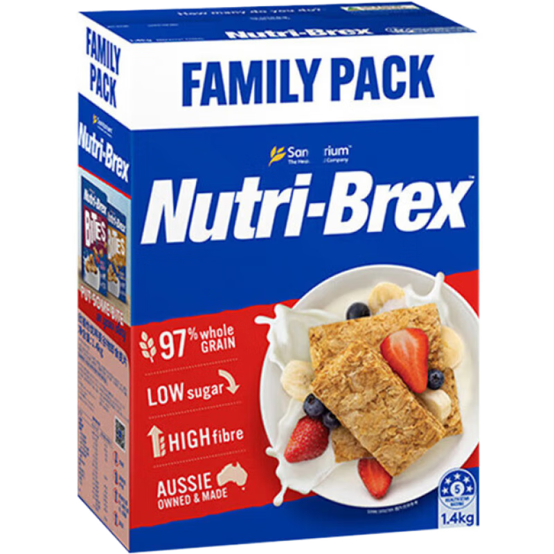 味優(yōu)福麥片 澳大利亞nutri-brex麥片全谷物即食早餐全麥麥片餅干脆燕麥 盒裝 1.4kg 1盒 甄選裝
