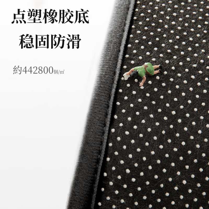 双喜临门 入户门地垫简约高级感玄关脚垫卧室门口耐脏垫子家用防滑进门垫 新升级澳德绒-山茶雅居 140cm*160cm