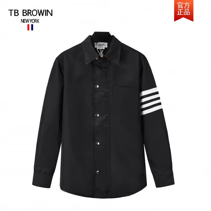 tb browin时尚休闲夹克外套男春秋款潮牌经典条纹四条杠纯色男装宽松