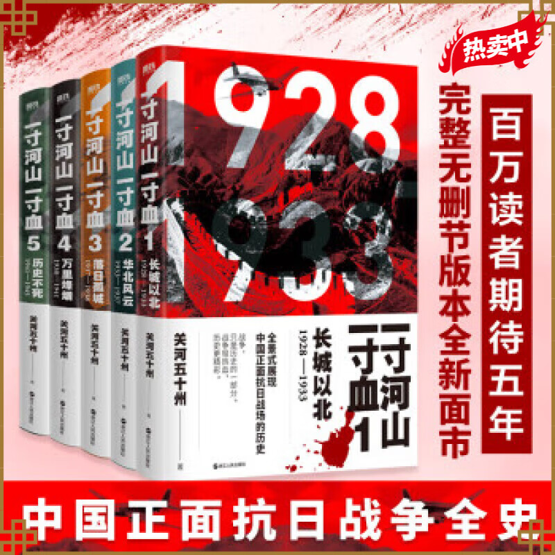 一寸河山一寸血 全套5册 正面战场全历史 正面战争 抗日战争 关河五十州