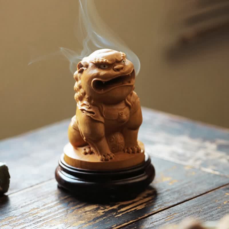 妙普乐黄杨木雕香炉摆件 小叶黄杨木雕摆件盘香熏香纯手工收藏木质
