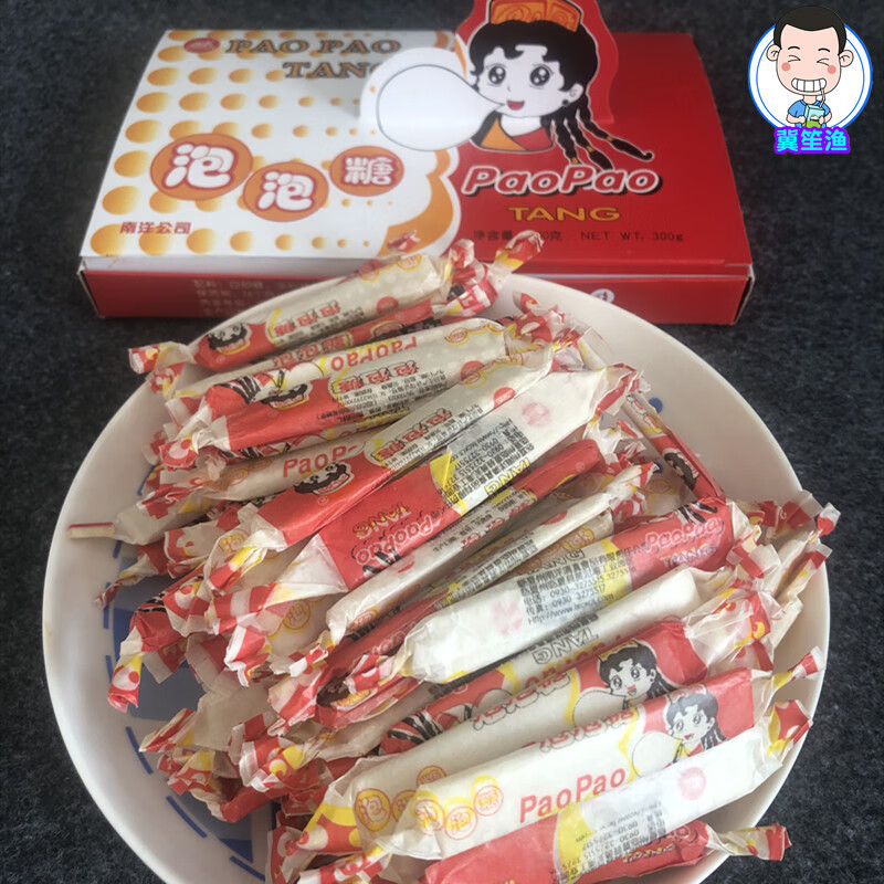 羽芝曼泡泡糖怀旧 80后 老式 长条八零后小时侯的零食小学生零食100支