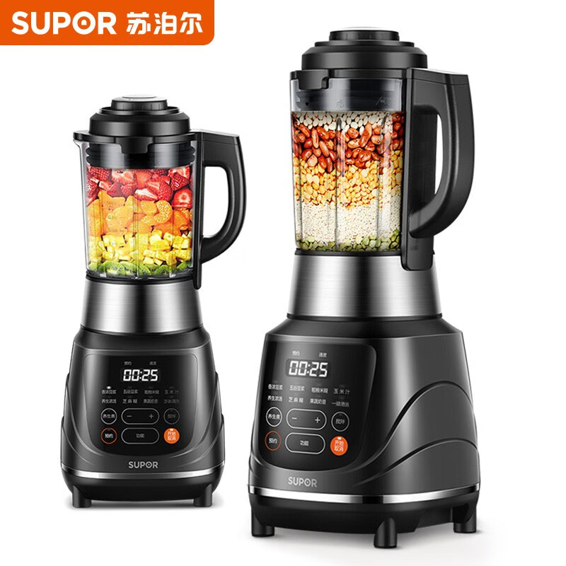 苏泊尔(SUPOR)破壁机智能预约家用1.75L大容量破壁料理榨汁机 豆浆机 辅食绞肉机果汁机 加热搅拌多功能JP728