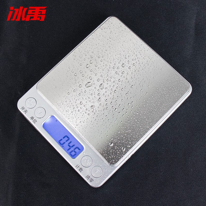 实验秤烘焙秤 小型精准克称药材食物电子秤 方盘电池中文版3000g/0