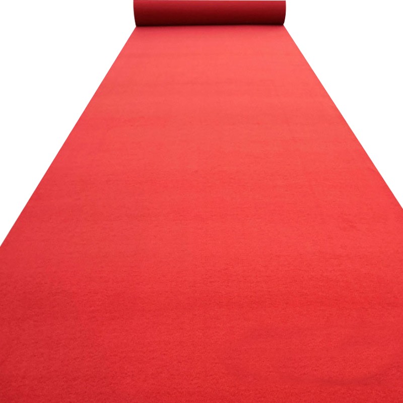 劳保佳 展会婚庆酒店商用地垫 办公室拼接拉绒地毯 大红色 2米宽款 1