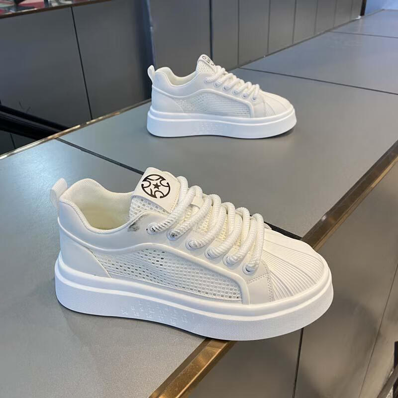 zcey卡迪高官方小白鞋男2024新款网面透气舒适运动休闲鞋软底增高轻质