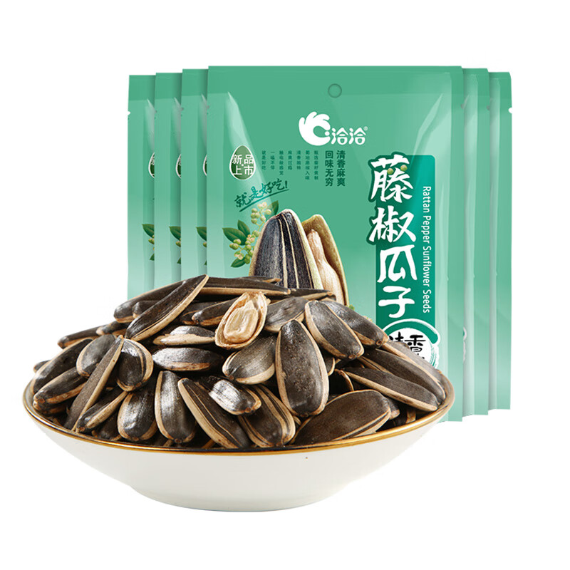 洽洽瓜子藤椒味108g*5包坚果炒货葵花籽团购休闲零食小吃