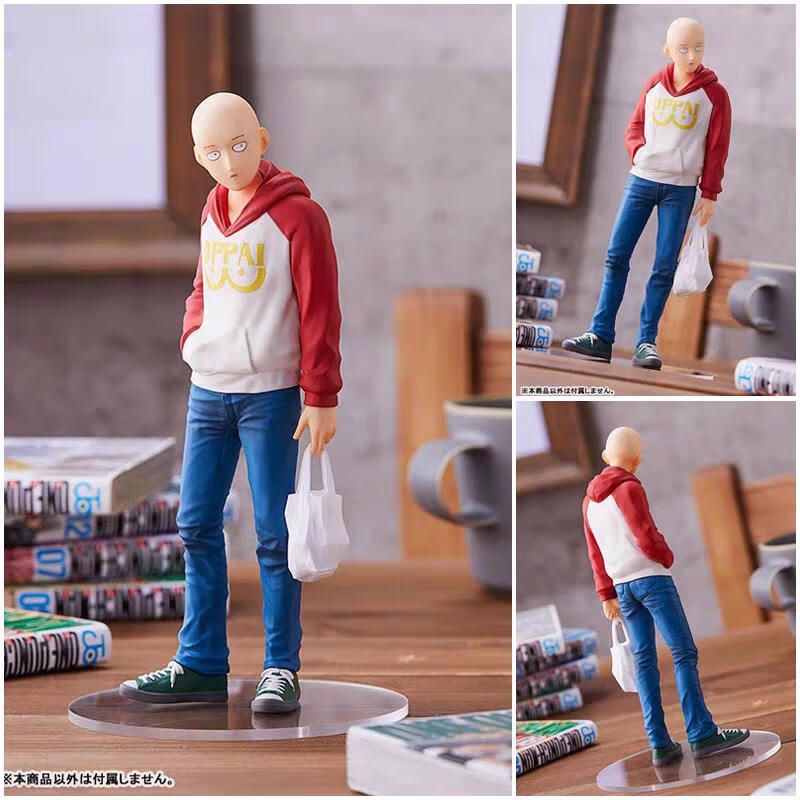 众舰行动漫一拳超人周边琦玉老师买菜便服桌面潮玩模型摆件公仔礼物