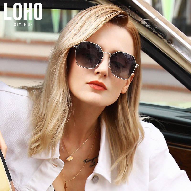 LOHO 太阳眼镜男女偏光时尚出街旅行时尚眼镜2020年新品 LH020602 灰蓝