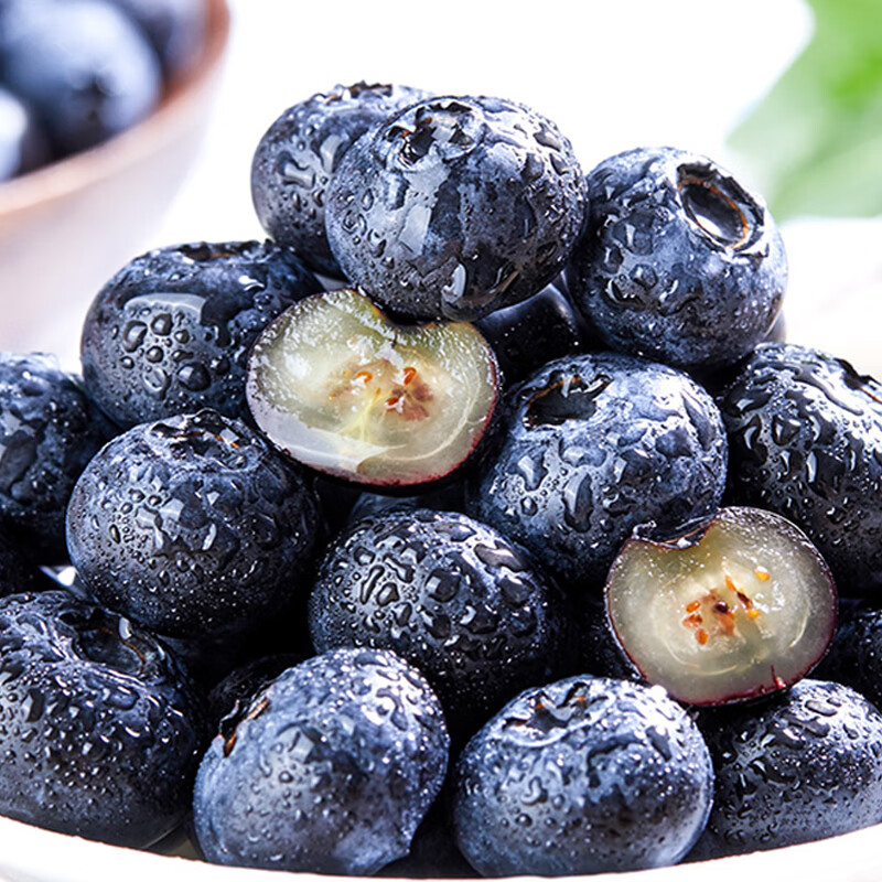 金百粟L25花香蓝莓云南蓝莓果新鲜时令应季水果花香蓝莓礼盒送 甄选单果18mm+送礼精选 精选蓝莓100g/6盒