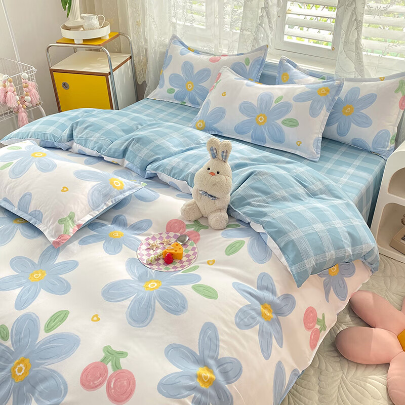 被套单件磨毛被套单件150x200x230单独加厚床单被罩非全棉纯棉床 小