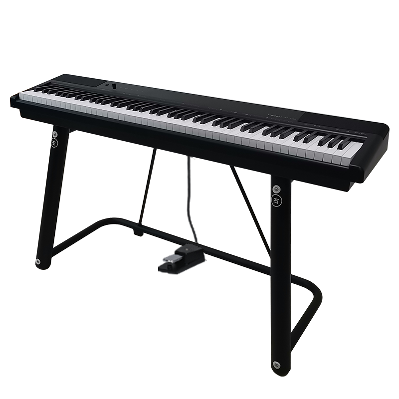 美得理(MEDELI)電鋼琴SP-C120重錘88鍵配重便攜重錘電子鋼琴 黑色琴頭+U架+踏板