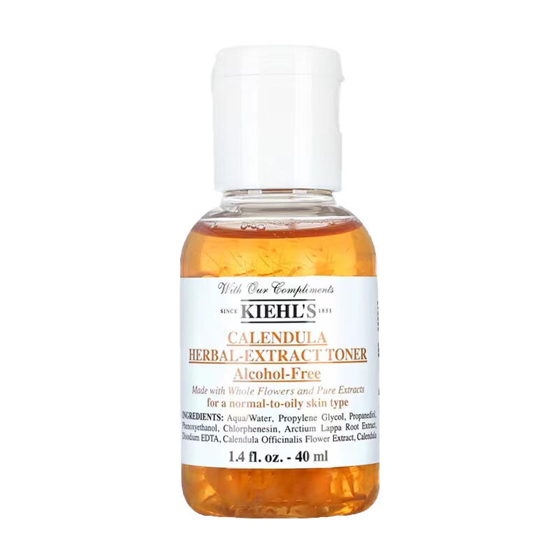 科颜氏（KIehl’s）金盏花植萃爽肤水40ml*2瓶 到手共80ml收缩毛孔抗痘补水保湿