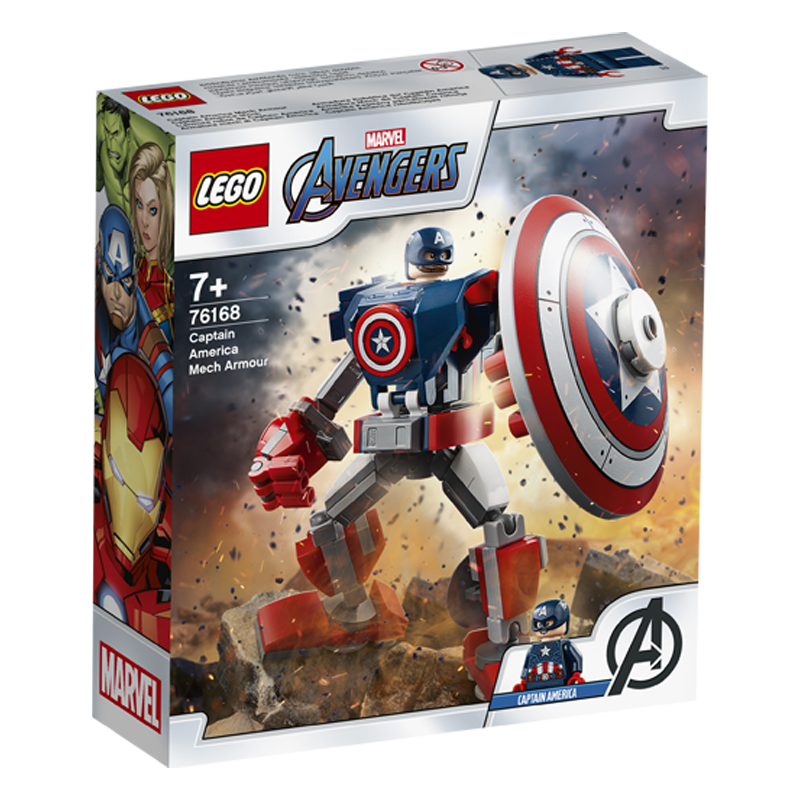 乐高LEGO 超级英雄 复仇者联盟 Super Heroes 儿童玩具 拼插积木 男孩礼物 小颗粒 76168 美国队长机甲