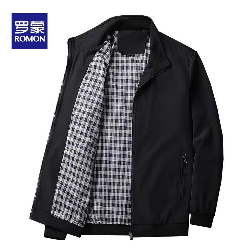 罗蒙（ROMON）品牌夹克外套男士秋冬新款品质爸爸装休闲商务 黑色 XL怎么看?