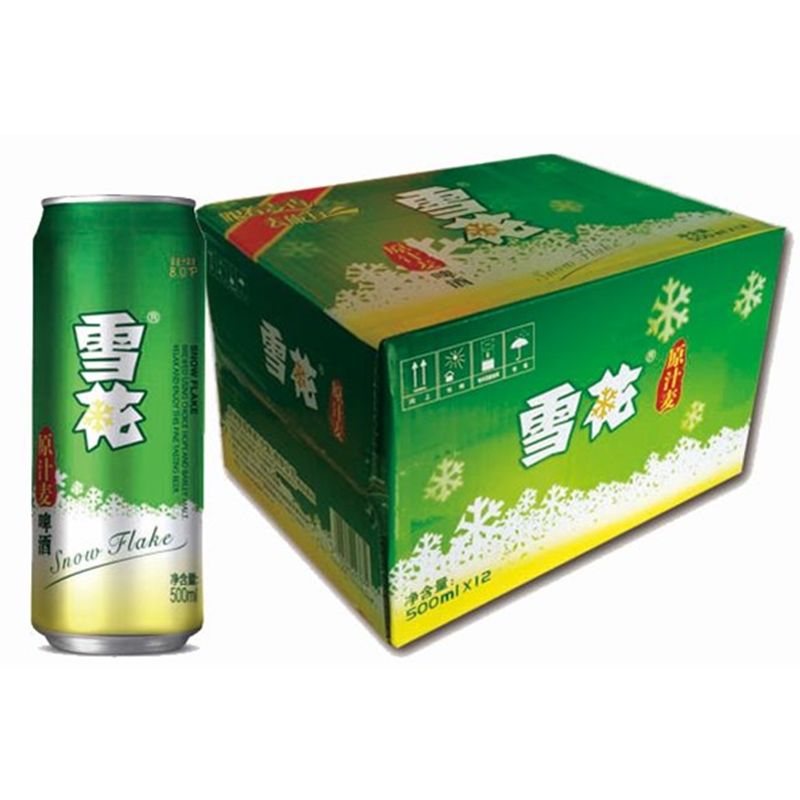 雪花原汁麦 500ml*12听 整箱snow/雪花啤酒罐装新老包装随机发 原汁麦