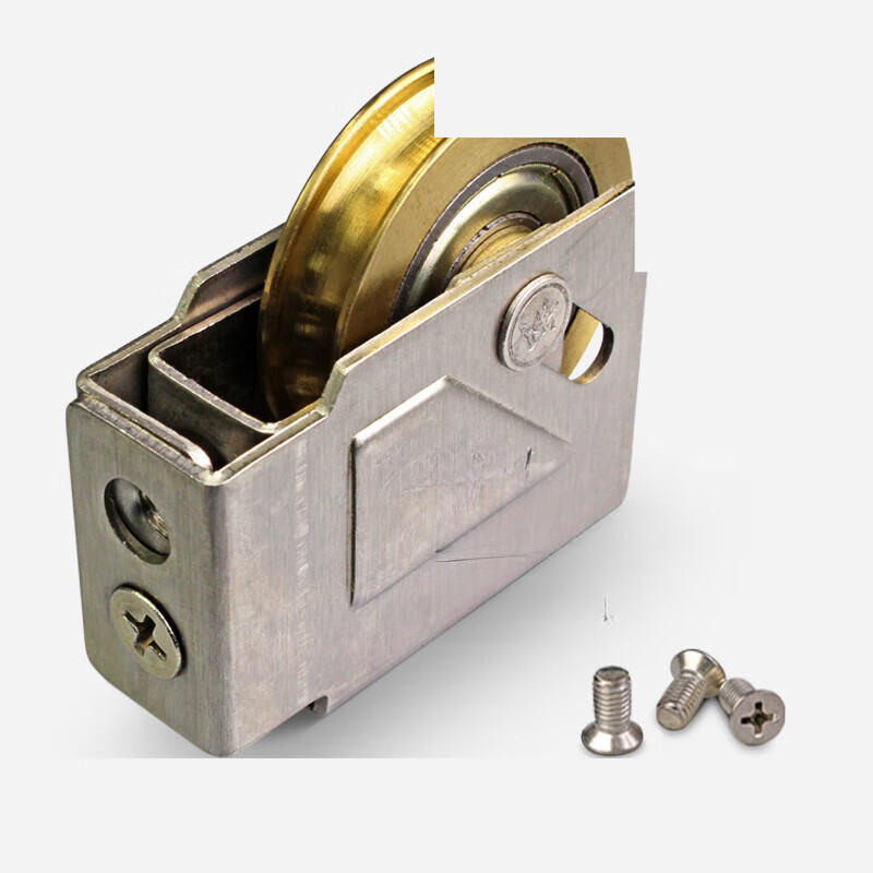 哩嗹啰嗹铝合金门窗滑轮推拉窗户轨道滚轮不锈钢轴承铜轮 73单铜轮1个