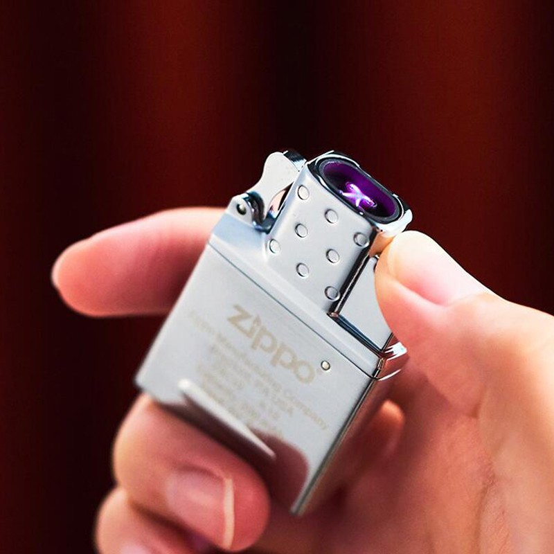 zippo之宝打火机内胆配件 usb电弧充电式 丁烷充气式内胆 蓝火防风 双