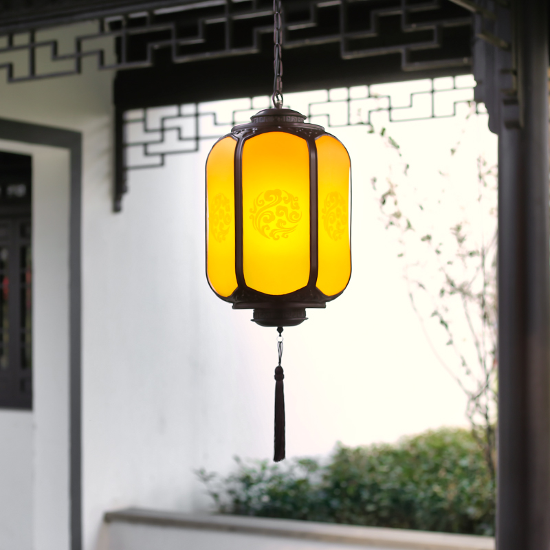 裕见新中式仿古户外吊灯别墅门灯挂灯防水露台灯庭院阳台过道凉亭吊灯