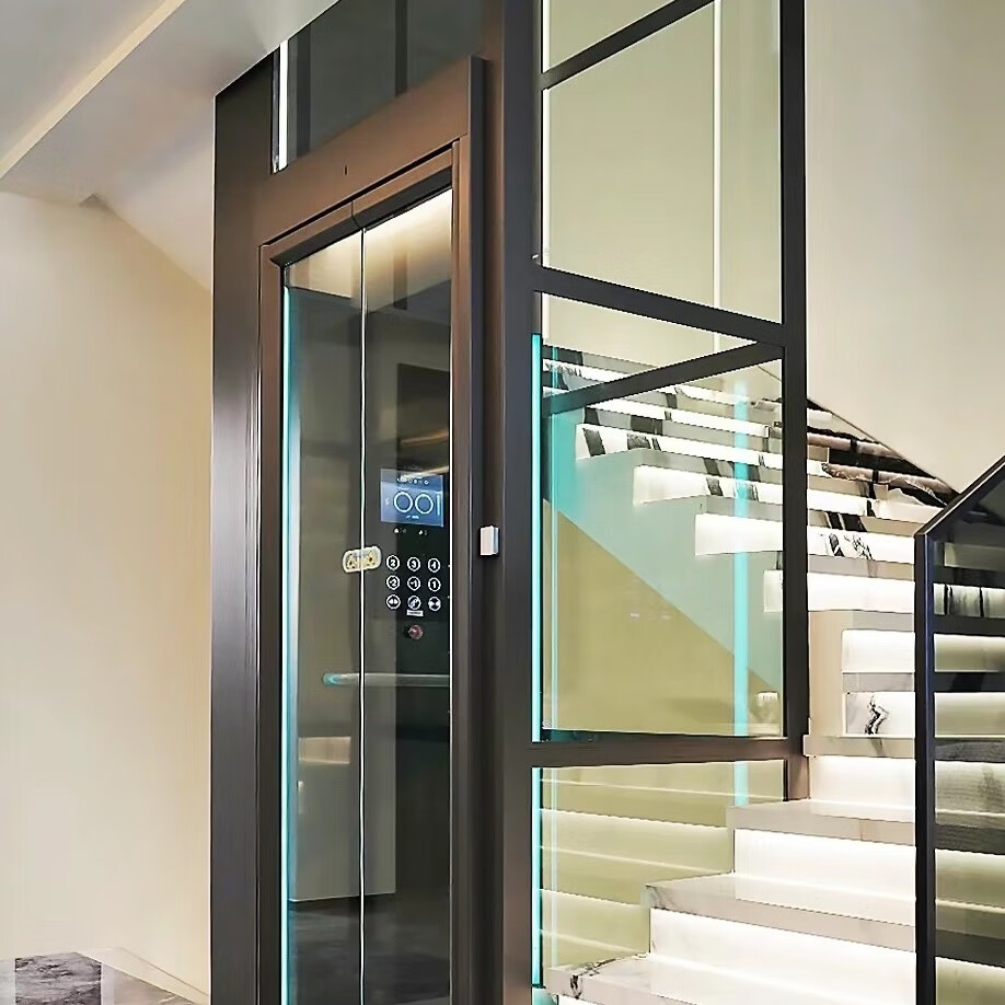 别墅家用电梯观光复式房2层农村自建房3到6层私人订制静音无底坑 支持