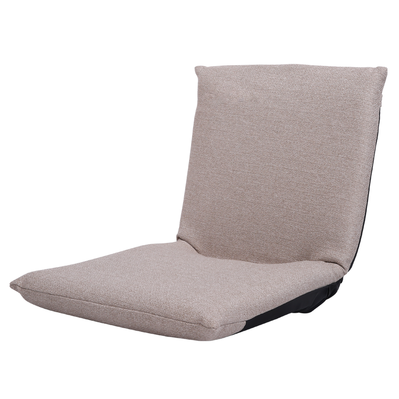 简氧懒人沙发靠背椅 日式榻榻米折叠椅 简易沙发休闲床上哺乳喂奶椅(面料可选,颜色随机发货) 麻布