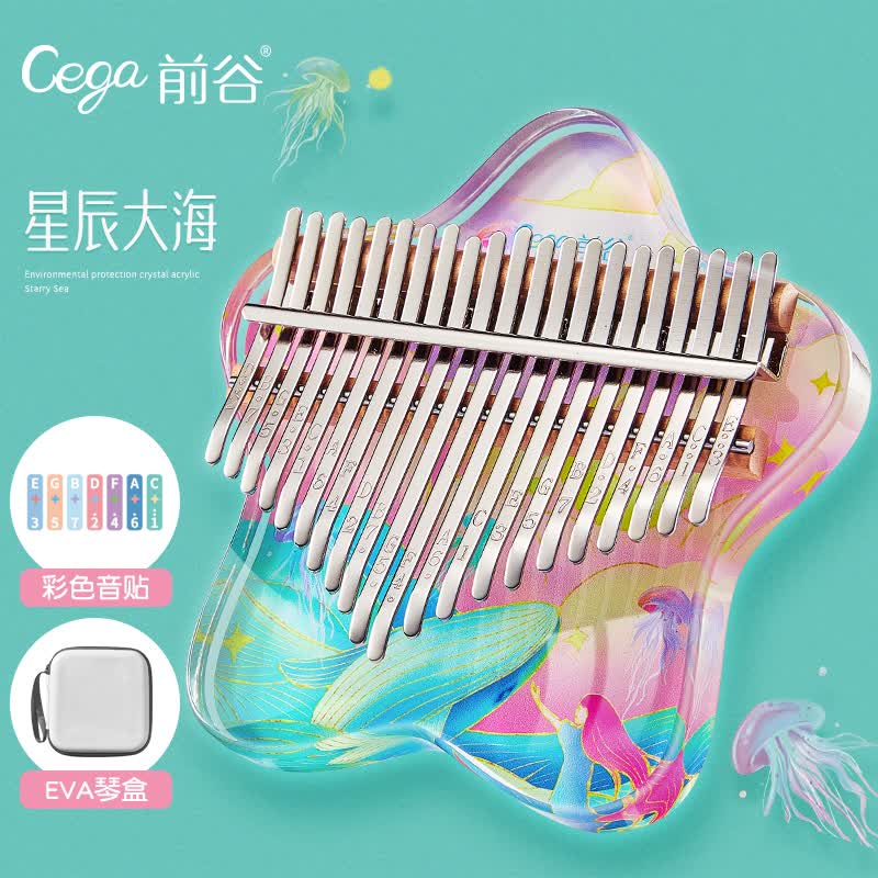 前谷（CEGA）拇指琴21音卡林巴琴亚克力彩绘卡通手指琴儿童乐器生日礼物使用感如何?