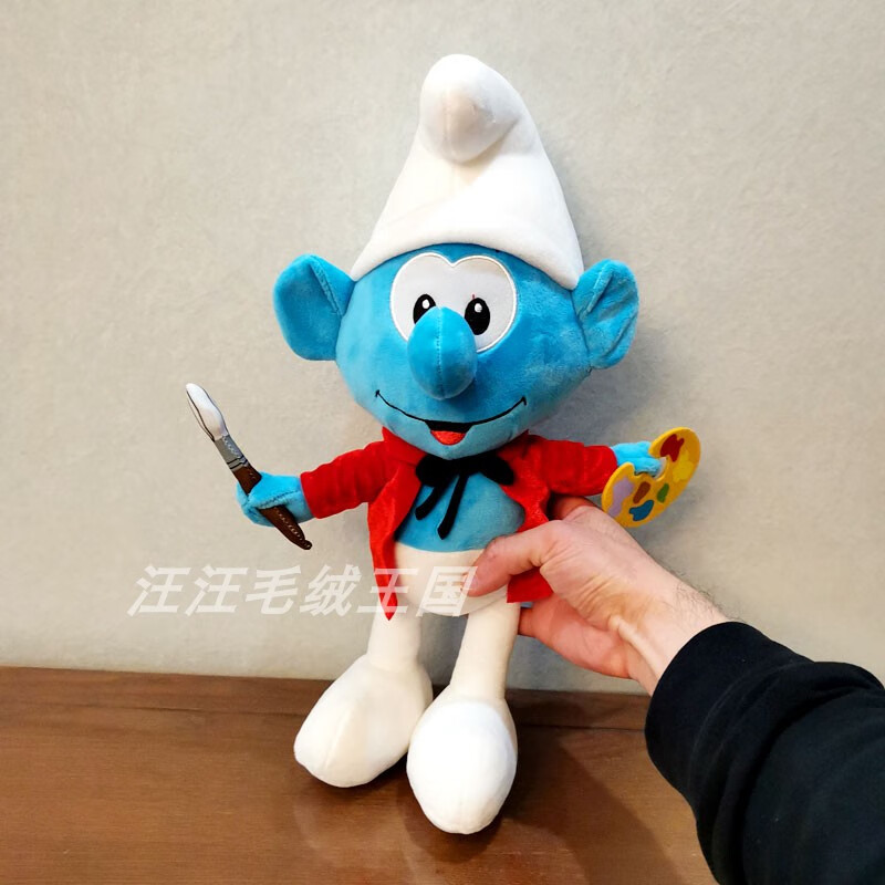 蓝精灵玩偶毛绒玩具公仔卡通动漫布娃娃蓝妹妹蓝爸爸蓝笨笨