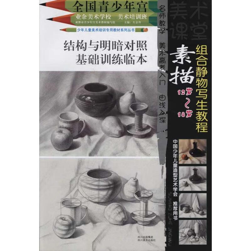 素描组合静物写生教程