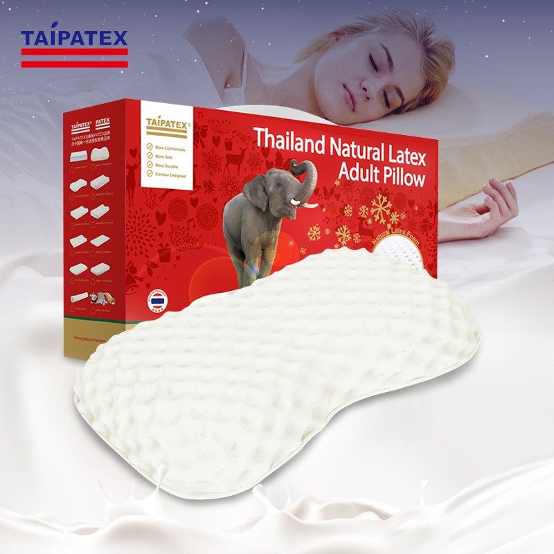 TAIPATEX 泰国原装进口乳胶枕 礼盒装93%天然乳胶含量防螨抑菌枕芯美容睡枕成人枕