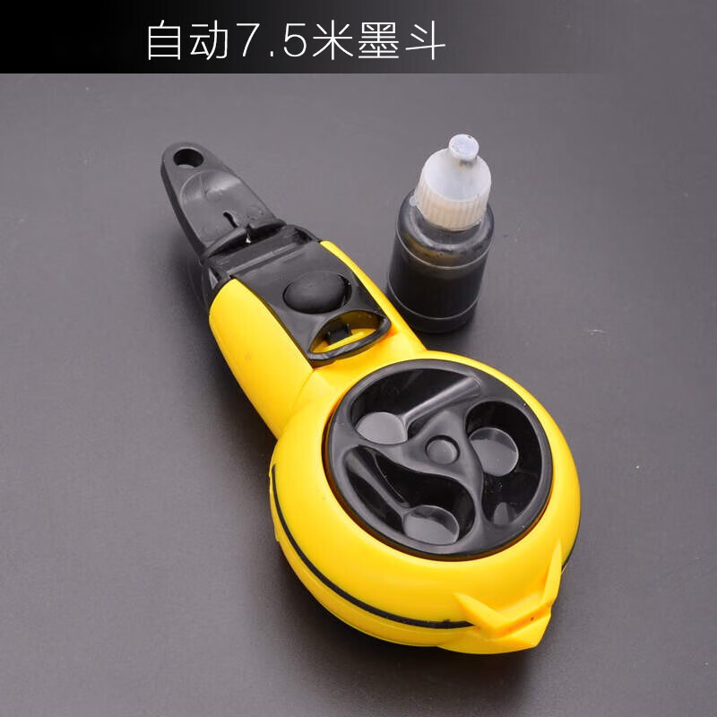 全自动墨斗迷你手摇墨斗木工装修工具划线弾线器 30米 自动7.5米墨斗