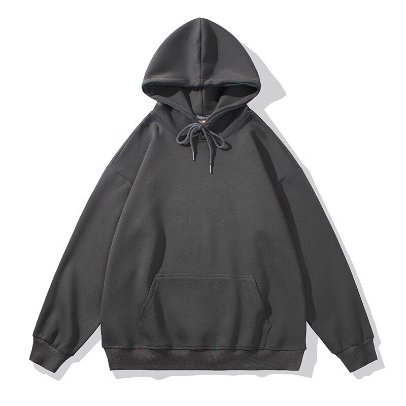 卡柏奇情侣卫衣男秋冬套头连帽衫大码宽松外套班服活动服 藏青 S