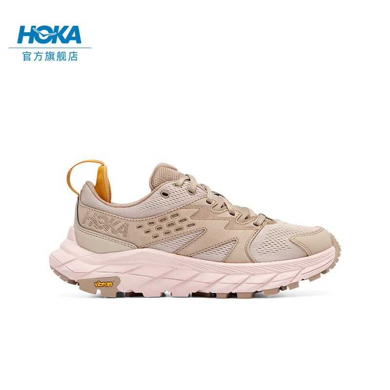 HOKA ONE ONE男女款秋冬沐风版户外徒步鞋ANACAPA BREEZE LOW登山 牛津黄/桃粉-女 38