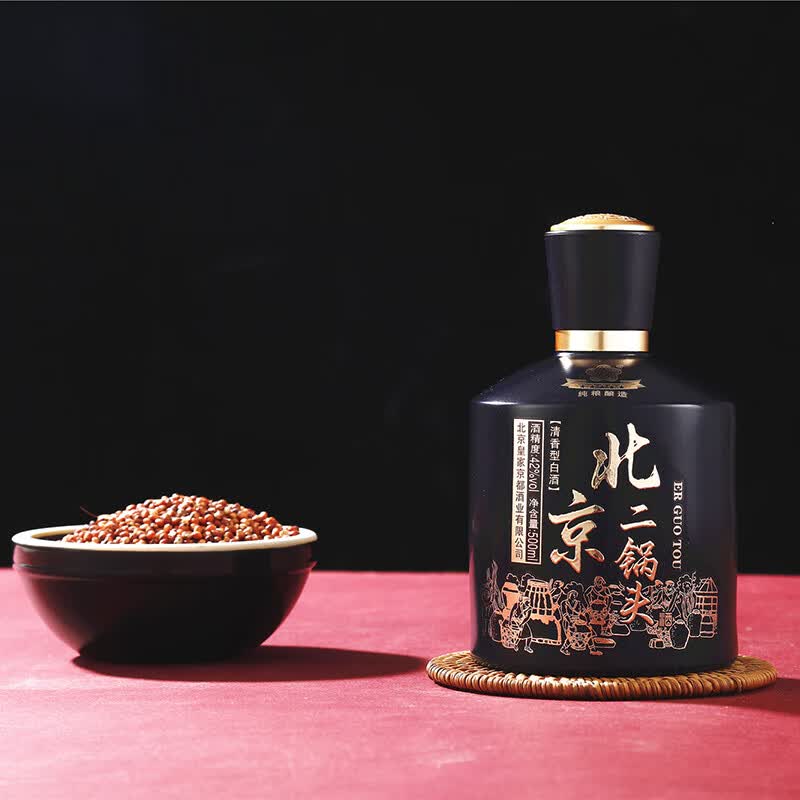 京都北京二锅头清香型 固态法白酒 皇家京都优级酒 送礼白酒整箱 42度 500mL 6瓶 经典黑坛(优级)