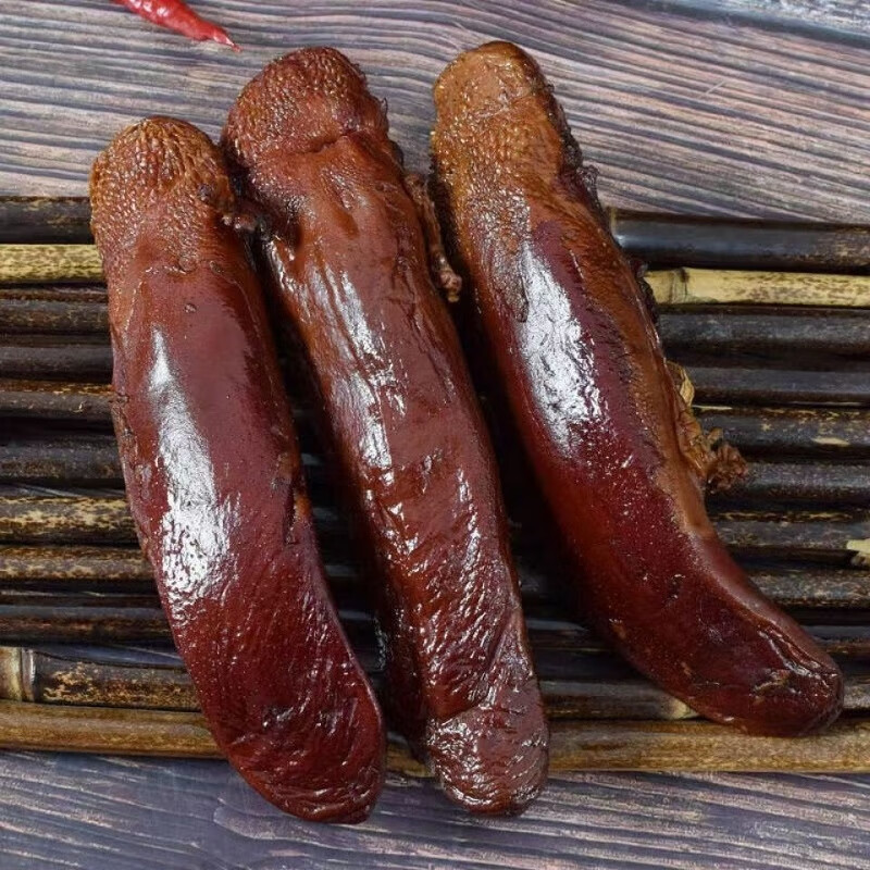 蜀味四川烟熏猪舌头5斤腊味柴火烟熏腊肉猪舌头过年年货下酒菜腊舌头