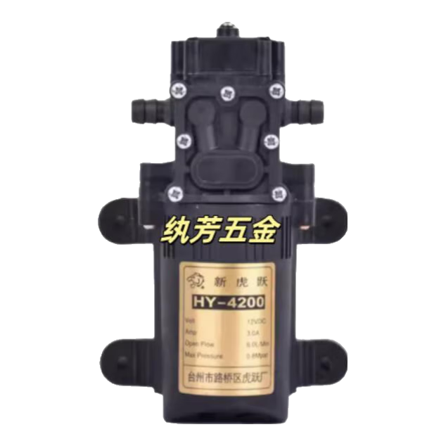 12V农用电动喷雾器 智能高压水泵隔膜泵自吸泵 大功率打药机马达 虎跃6.0高压泵(4个固定点)