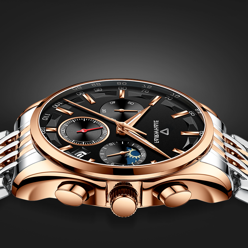 马克华菲(fairwhale) 手表男士多功能石英男表潮流时尚国潮带休闲防水