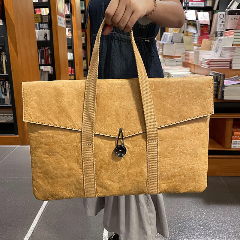 手提电脑包适用苹果笔记本macbook轻薄内胆包华为联想微软杜邦纸 大号【15寸-16.2寸】橄绿 京东折扣/优惠券
