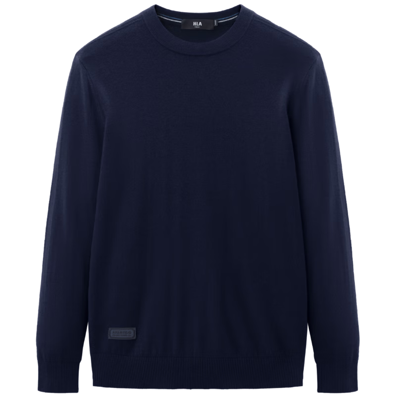 海澜之家【品牌专供】长袖针织衫男轻商务圆领纯羊毛保暖毛衣HNZAW3Y056A