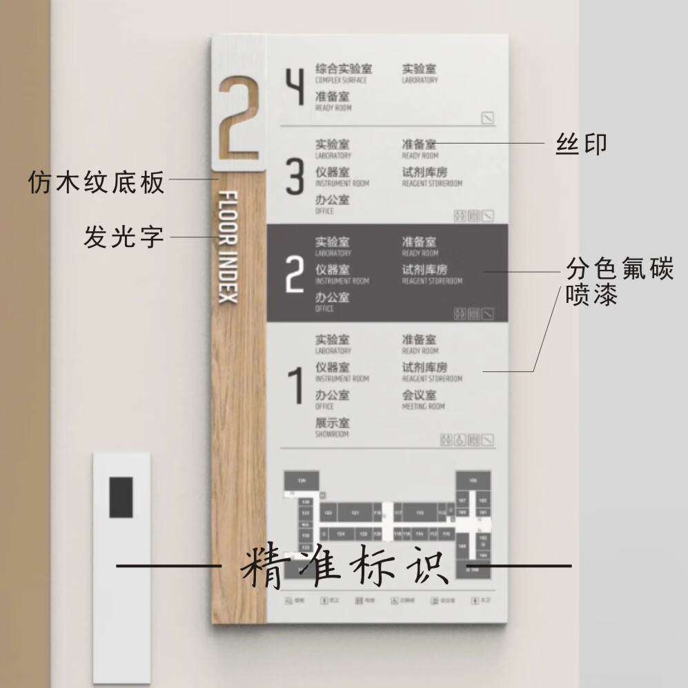 斜面立牌电梯导向导视台指示标识牌商场医院学校楼层定制不锈钢铁