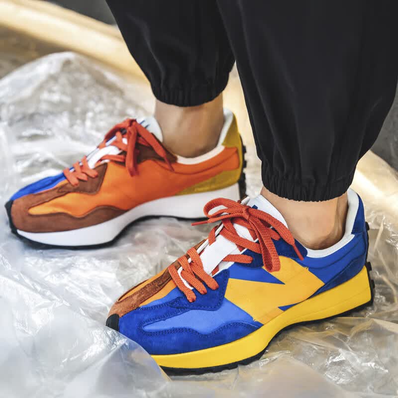 纽巴伦男鞋nb男鞋老爹鞋阿甘鞋327复古小蛮腰运动鞋女 327元祖灰 45