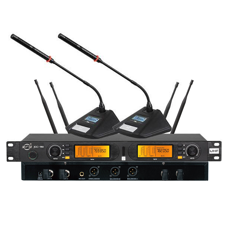 金广场 jgc-980无线话筒一拖二专业教学专用演出麦克风舞台主持ktv