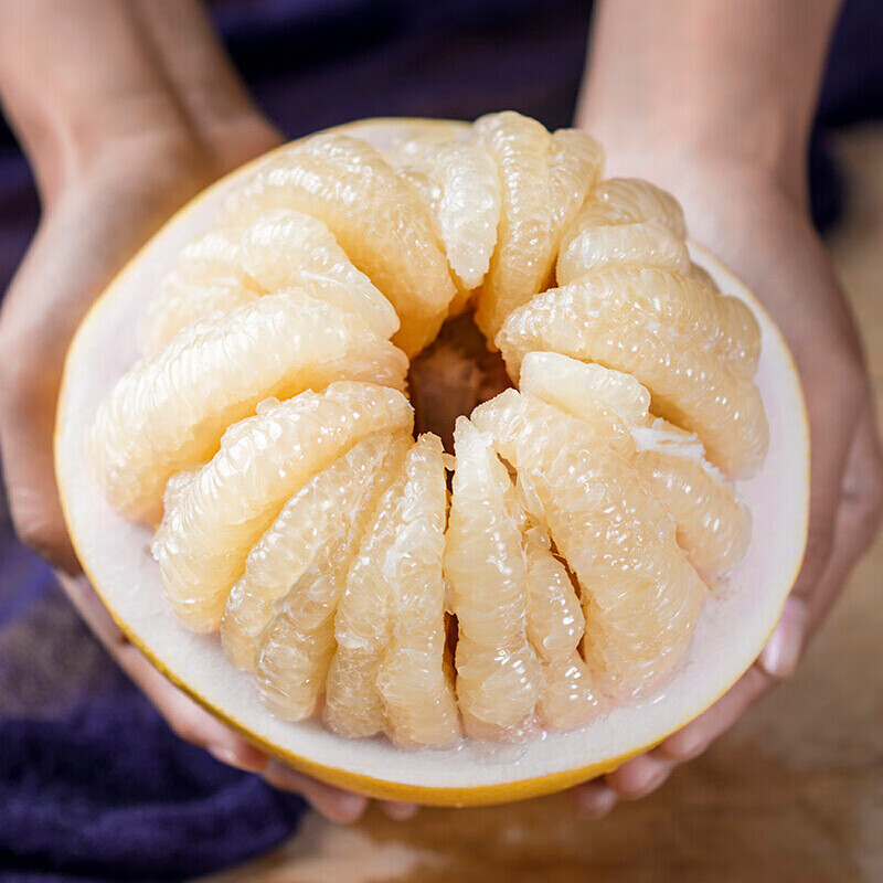 果汇堂广东梅州水晶蜜柚新鲜白心柚子白肉大蜜柚 5斤(白肉2个装)