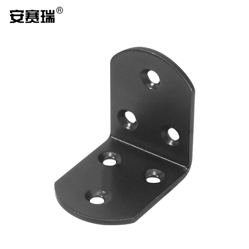 安赛瑞  不锈钢直角角码 l型固定支架 黑色 38×50×3mm4个装 22486