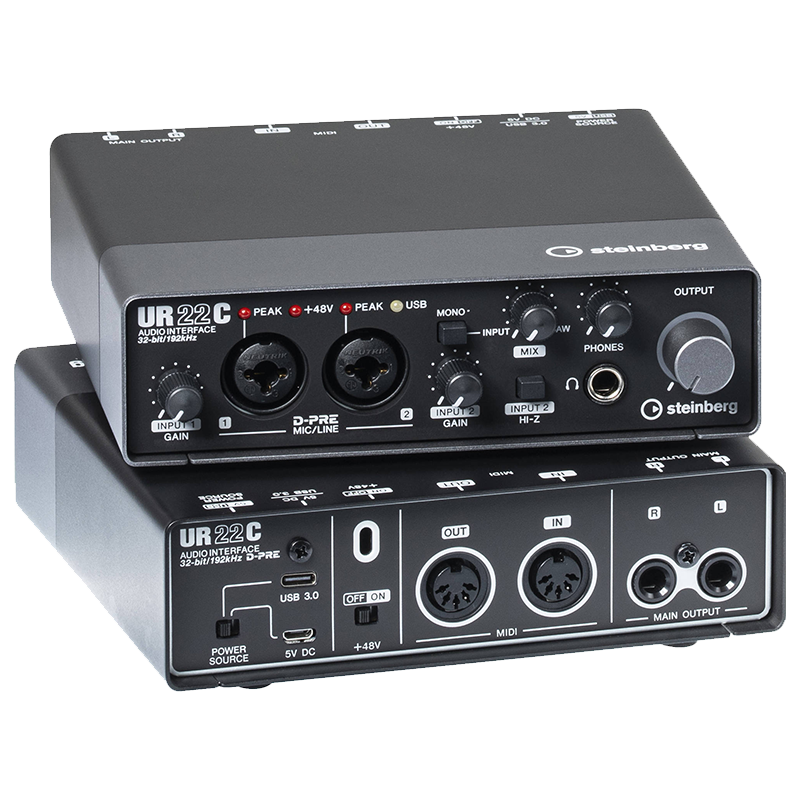 雅马哈（YAMAHA） Steinberg UR22C专业编曲配音设备音频接口手机直播K歌录音声卡 UR22C