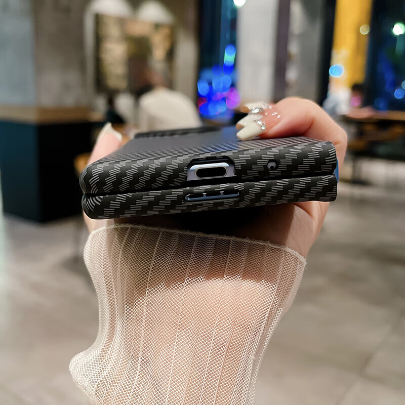 睿思派适用vivoxfold2手机壳vivo X Fold2新款xfold2保护套凯夫拉碳纤维纹vivofold二代折叠屏前后壳商务 黑色【碳纤维纹硬壳】 vivo X Fold2