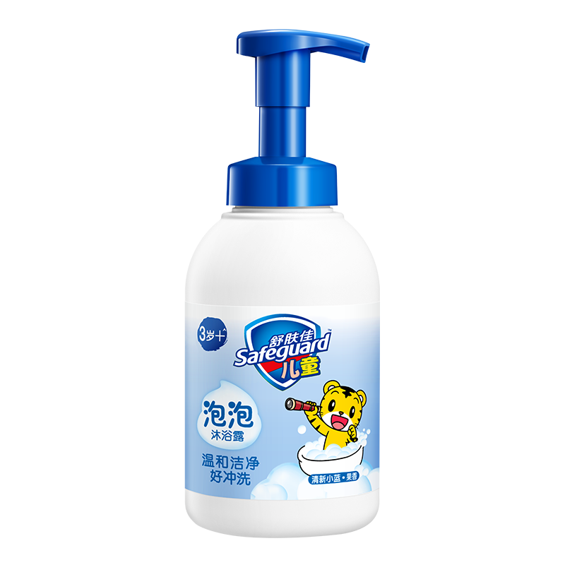 舒肤佳儿童泡沫沐浴露 清新小蓝415g  宝宝专用无泪温和泡沫丰富