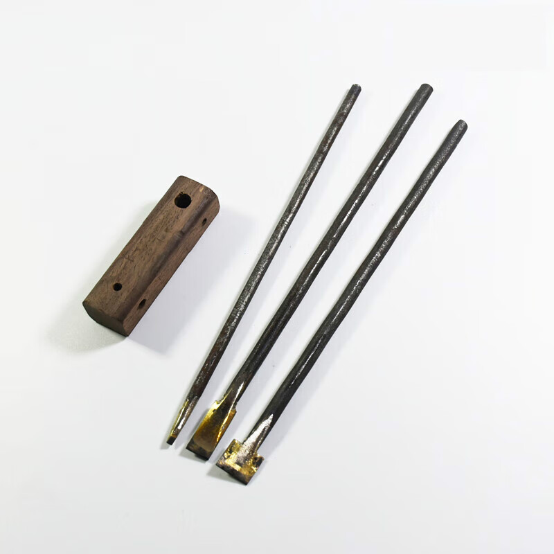 端砚砚台砚石雕刻刀雕花刀篆刻刀工具4件套加大加粗耐用 雕刻刀4件套