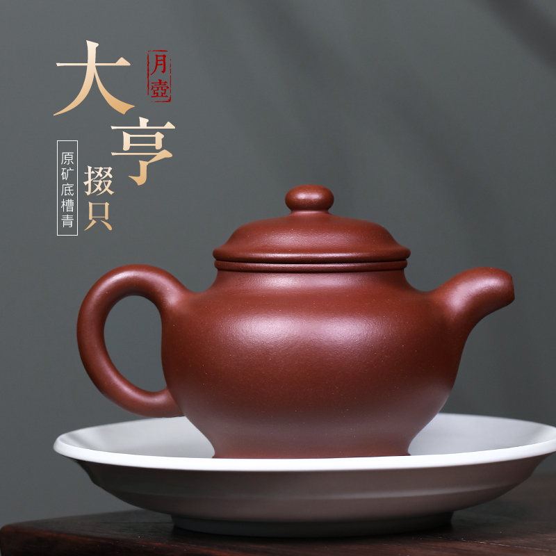 月壶茗清紫砂壶宜兴名家纯全手工家用小容量茶壶底槽清大亨掇只壶